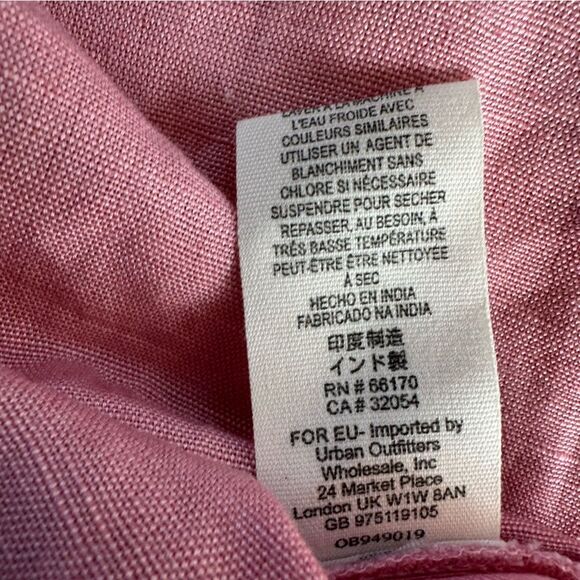 Free People Higher Ground Linen Mini Skirt Women’s Small Pink Flare - Picture 9 of 10